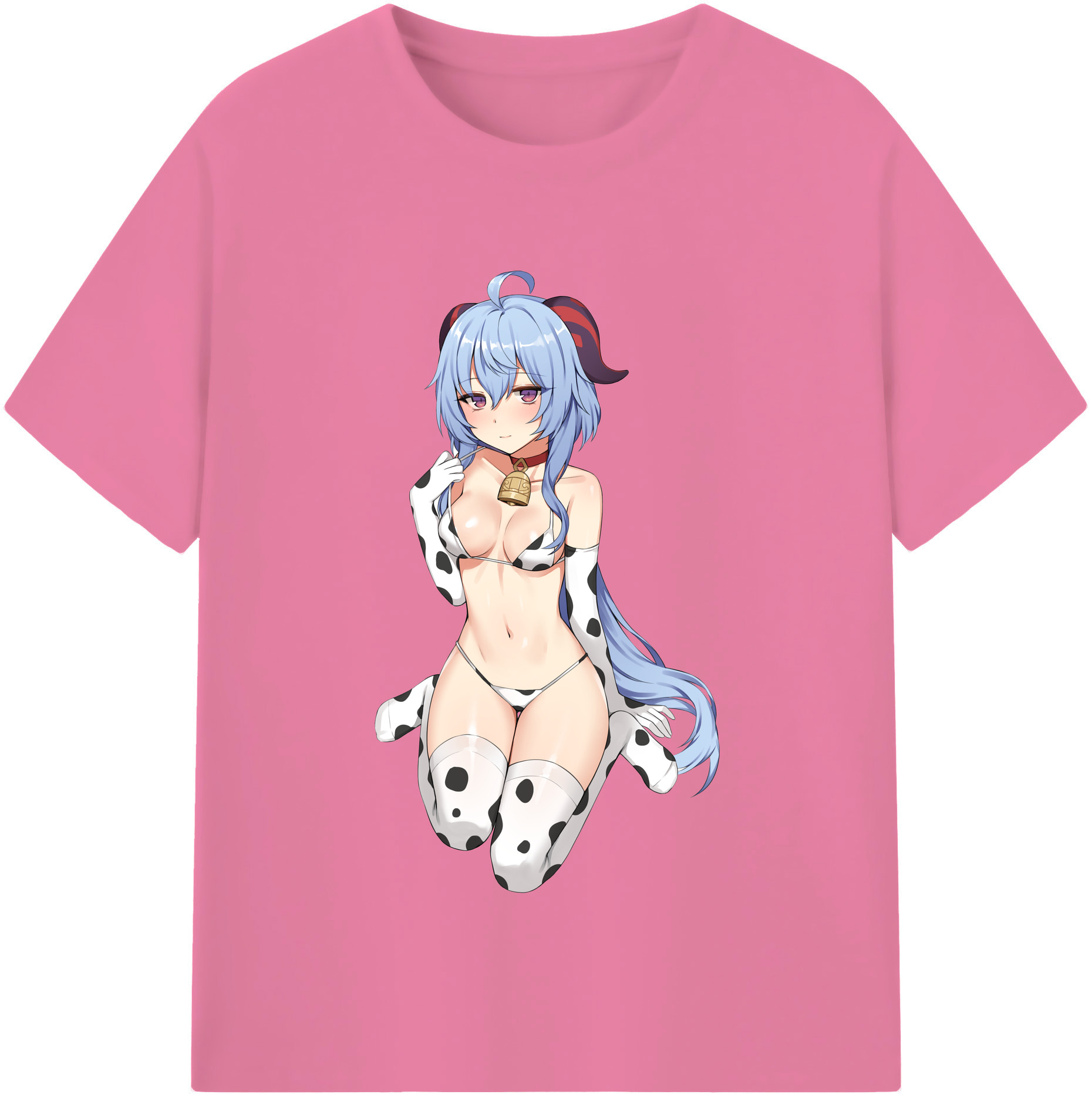 げんし神 甘雨 かんう genshin Ganyu 綿100％半袖Tシャツ（フロントプリント）